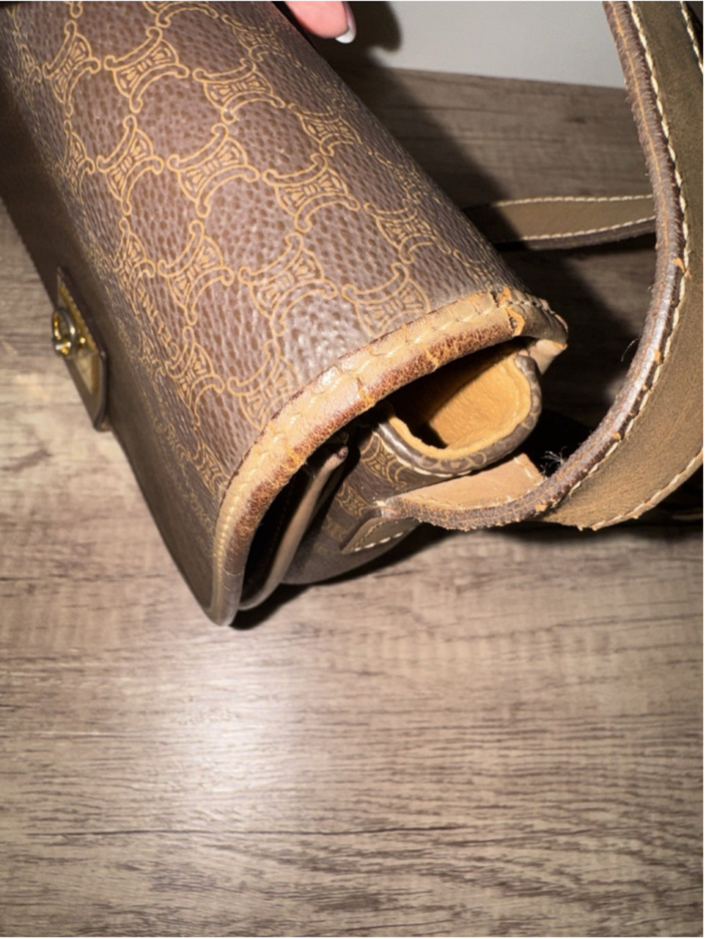 Vintage Céline Macadam Crossbody Bag Quiet Luxury Minimalist Classic Old Money - Picture 10 of 16